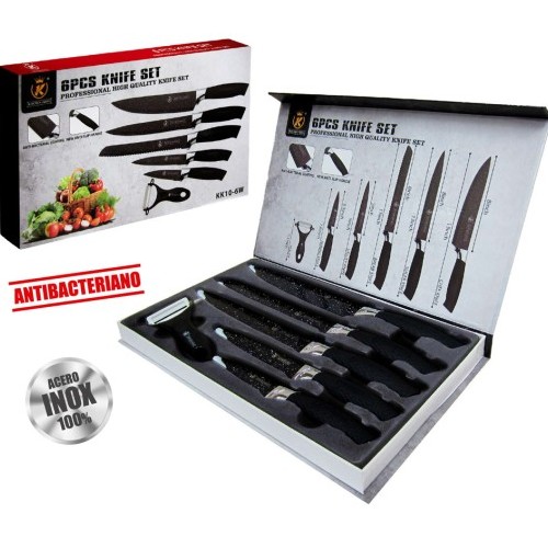 CUCHILLOS JAPONESES 6 PIEZAS WOOD