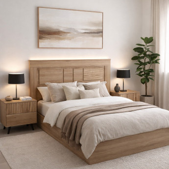 CABECERO Y 2 MESILLAS RUSTICO