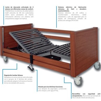 CAMA GERIATRICA 135 CM CON COLCHÓN