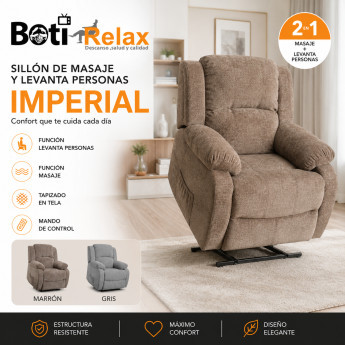 SILLÓN IMPERIAL LEVANTAPERSONAS TELA