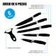 CUCHILLOS JAPONESES 6 PIEZAS WOOD